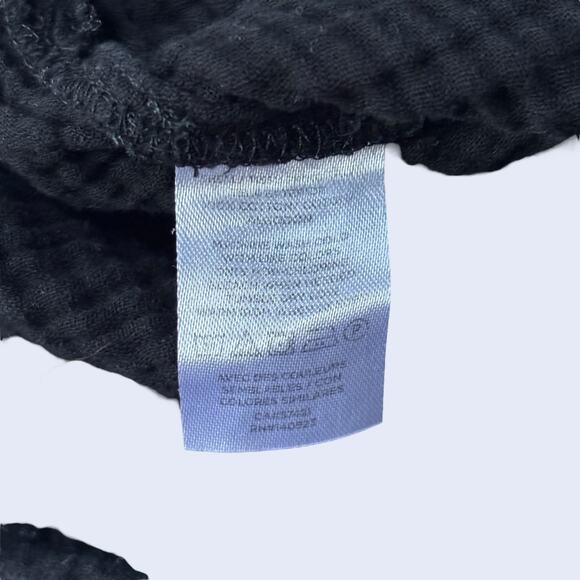 Lou & Grey Black Sleeveless Top Small Gauze Button Front Minimalist - Picture 5 of 5